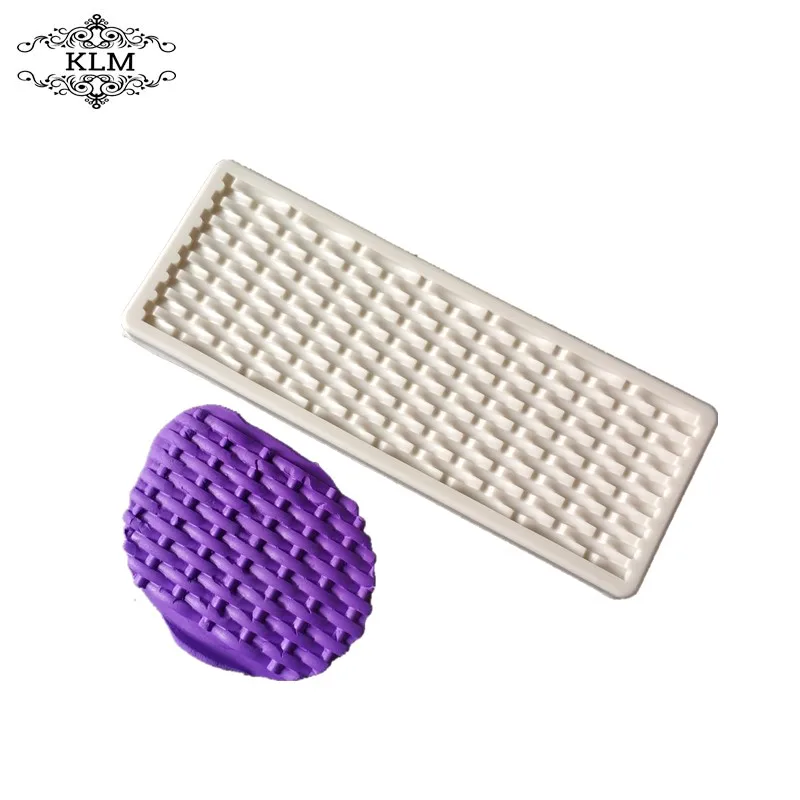 

KLM-0021Weave Basket Pattern Design Cooking Tools Fondant DIY Cake Silicone Molds Chocolate Baking Decoration Resin Craft