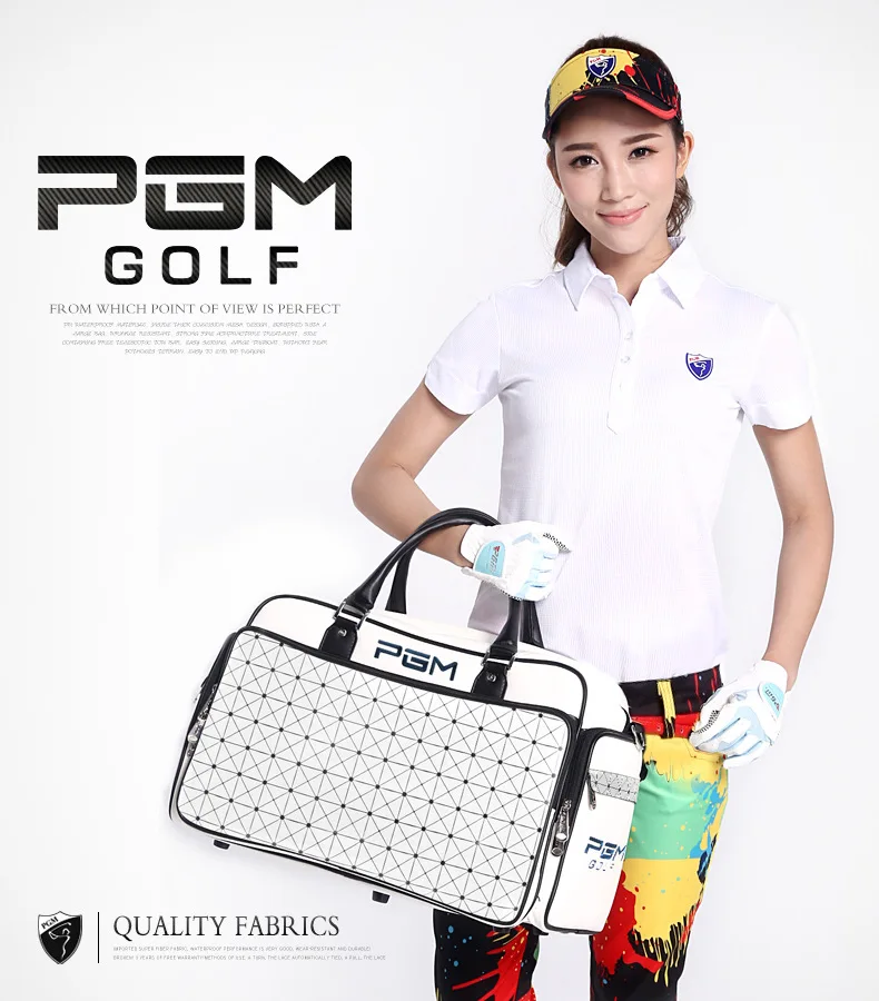 

New PGM golf clothes bag style clothes bag waterproof PU bag large capacity independent shoe bag