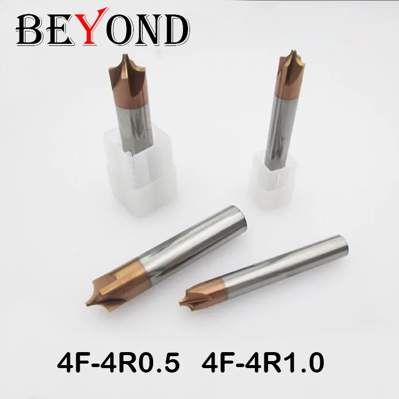 4F-4R0.5/4F-4R1.0 4 flute coating R milling cutter Corner Rounding End mills Ball nosed Mill length 50mm dianmeter 4mm | Инструменты