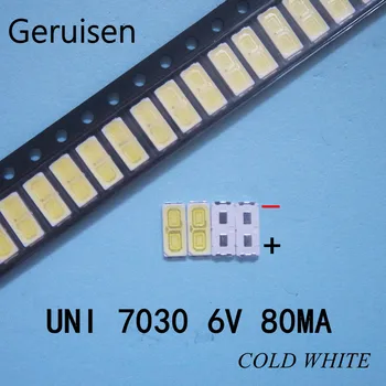 

100PCS Maintenance of UNI LED LCD TV backlight lamp with light emitting diode 6V tube 7030 SMD beads UNI