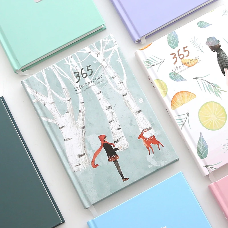 

365 Days Inner Page A5 Cute Notebook Daily Diary Weekly Monthly Planner Notebook Agenda 2019 2020 Planner School Supplies