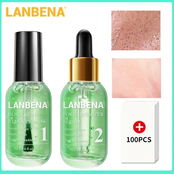 

LANBENA Blackhead Remover Face Serum Moisturizing Deep Cleaning Oil-Control Shrinking Pore Acne Treatment Smoothing Skin 17ML