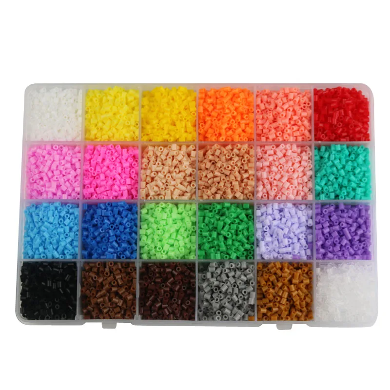 24 цвета Perler бисер 13000 шт коробка набор 2,6 мм Хама бусины для детей Обучающие головоломки DIY игрушки предохранитель бусины не контай
