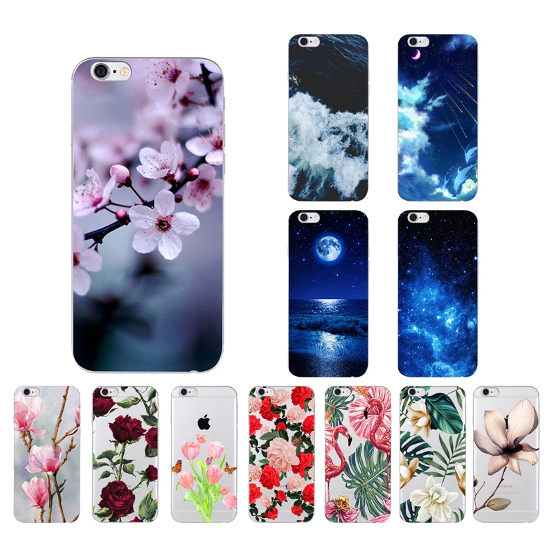 

CROWNPRO Cute Painting TPU FOR iPhone X 8 7 Plus Cartoon Case Soft Silicone 6 6S 4.7'' 5.5'' Transparent Back Cover Phone Fundas