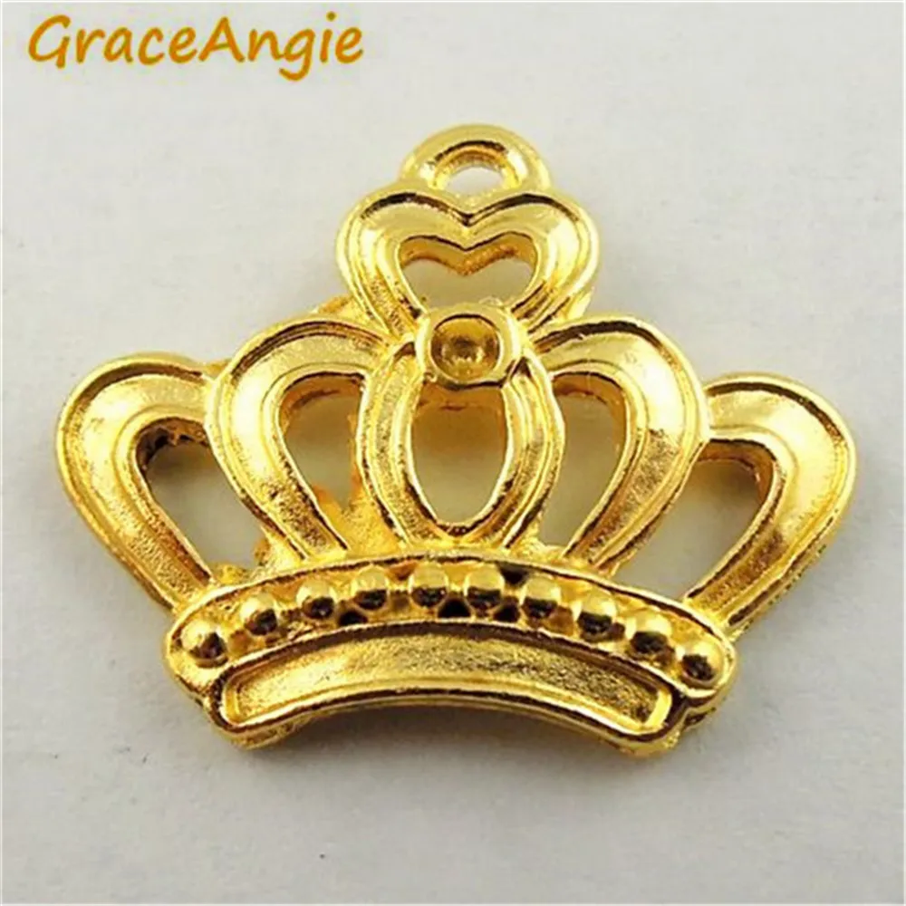

45PCS Gold Color Cute Small Hollow Crown Charms Jewelry Making Necklace Bracelet Earrings Pendants Accessory Handmade Crafts