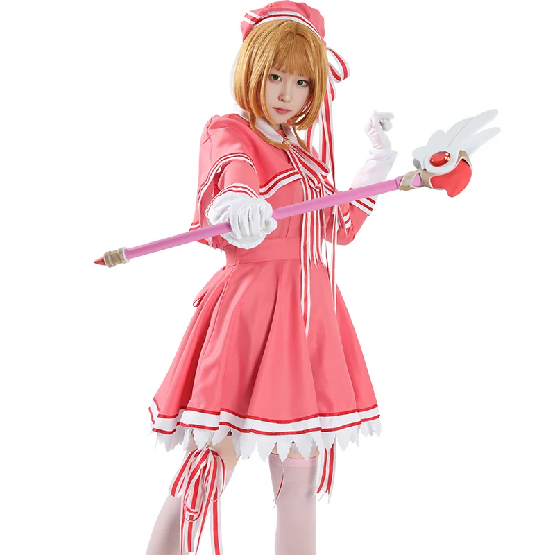 2019 Горячая продажа Cardcaptor Sakura: прозрачная карта Сакура КИНОМОТО розовое платье