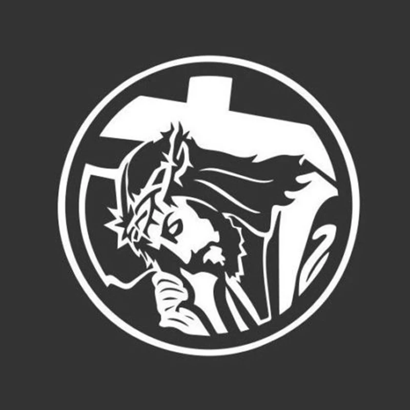 Christian Jesus God Cross Vinyl Decal Bumper Sticker Car Windows Laptop