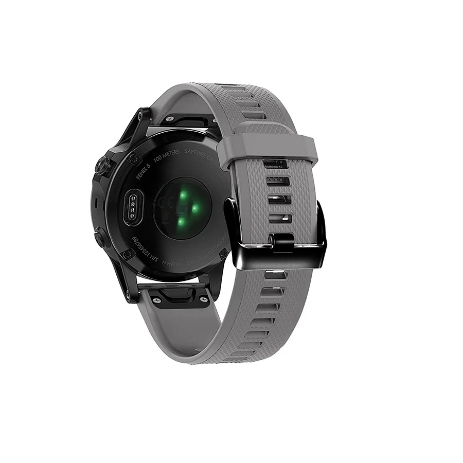 Ремешок для часов 22 мм для Garmin Fenix 5 Plus/Forerunner 935/Instinct Watch Quick Release силиконовый ремешок Easyfit - Цвет ремешка: Gray