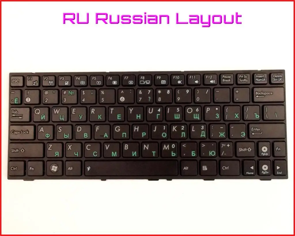 Новая русская версия клавиатуры для ноутбука ASUS EEE EPC 1005HA B 1005HAB 1008HA 1001HA|keyboard ps3|version