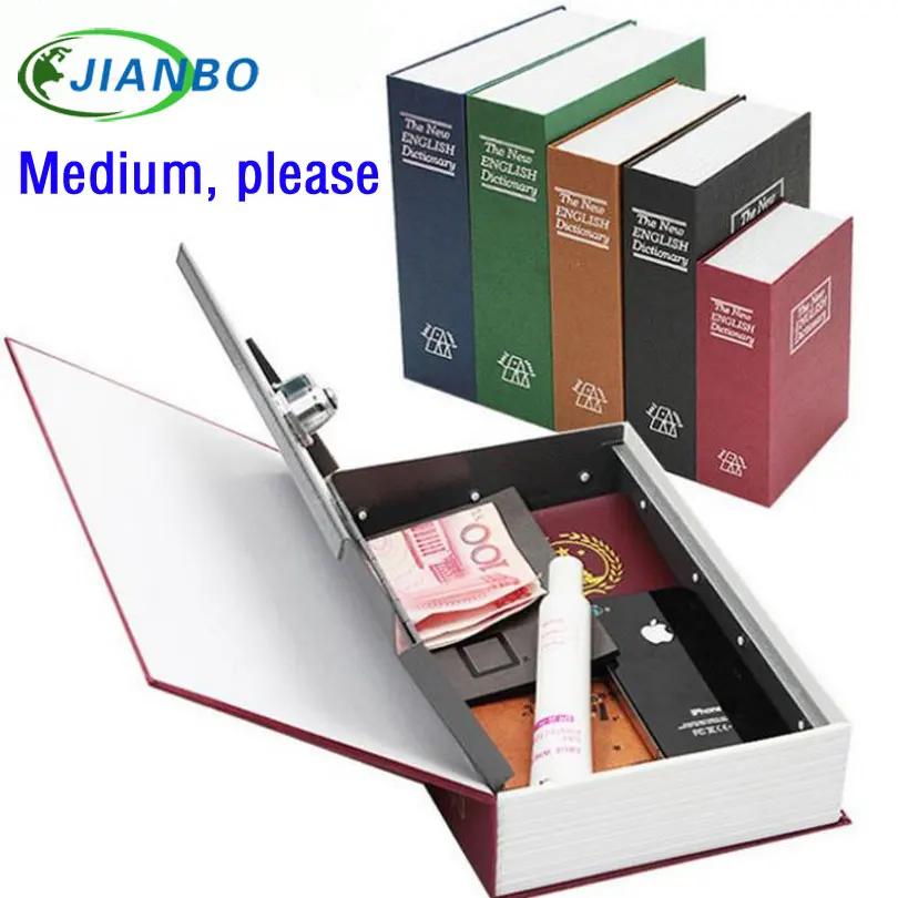 

Wholesale Medium Cipher Jewellery Storage Box Secret Book Money Secret Security Safe Lock Cash Money Storage Organizer With Lock