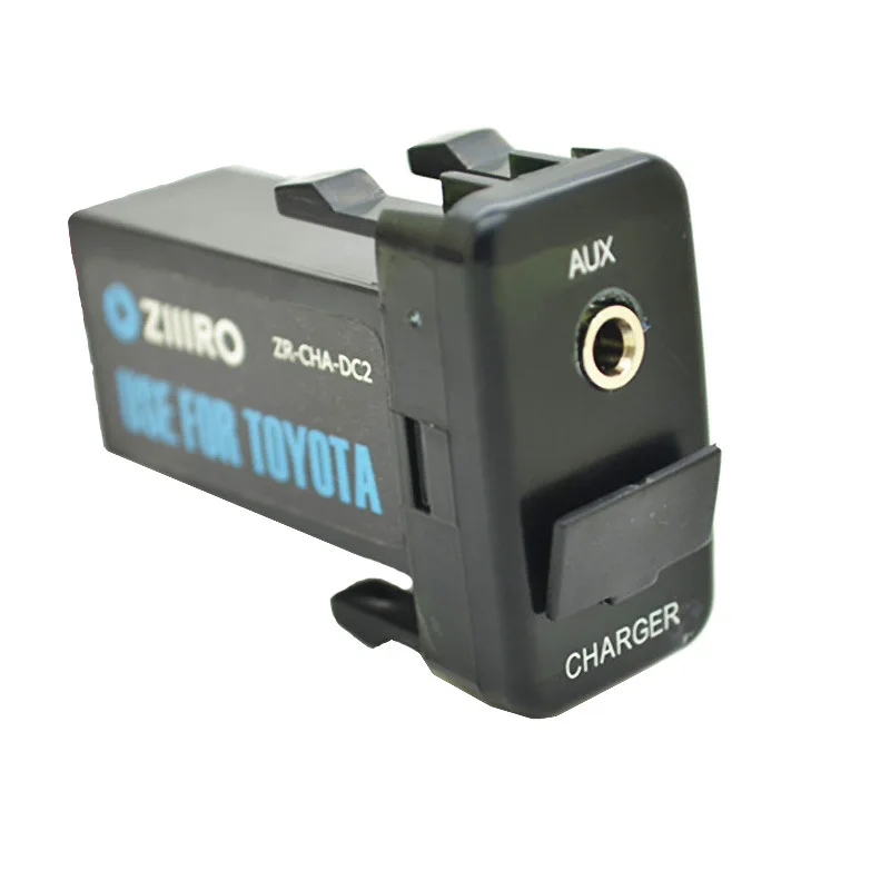 Auto Car Charger with USB Car AUX audio output 3.5MM audio plug for