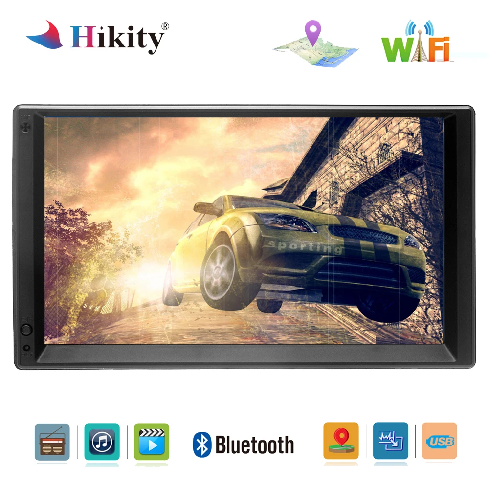 

Hikity Android 2 din Car Multimedia Player 7" Universal Wifi GPS Navigation Bluetooth Autoradio AUX MP3 MP5 Stereo Audio Radio