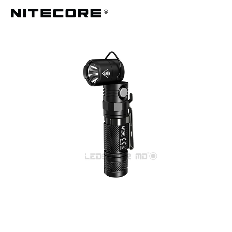 Последние Nitecore MT21C 1000 люмен компактный EDC факел л формы работы свет 90 регулируемый угол фонарик с магнитным основанием