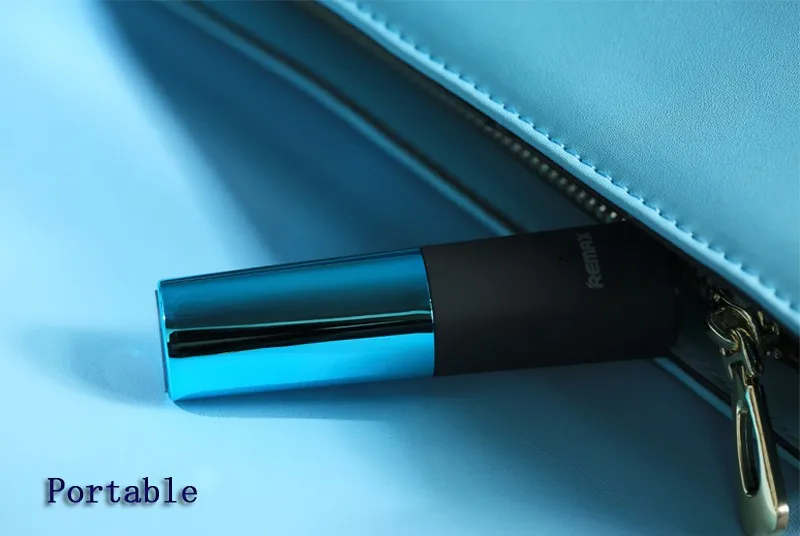 REMAX Lipstick power Bank 2400 мАч портативное зарядное устройство Внешний аккумулятор зарядное устройство для iphone 5s 6 7s samsung с бесплатным кабелем