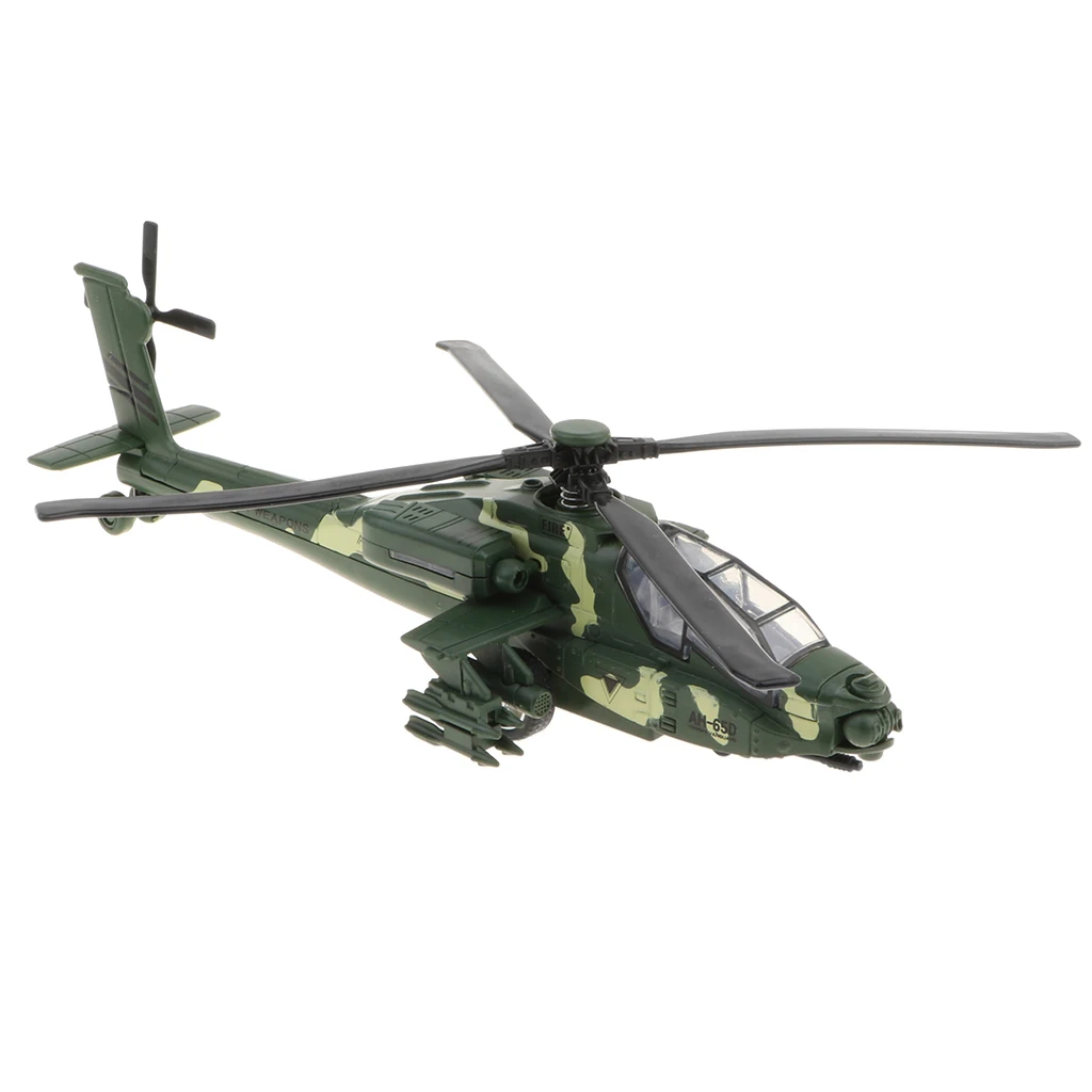1/32 Scale RC Airplane Toy Friction Powered CAIC Z-10 Die-Cast Helicopter Toy with Pull Back Plane Function for Kids or Adults