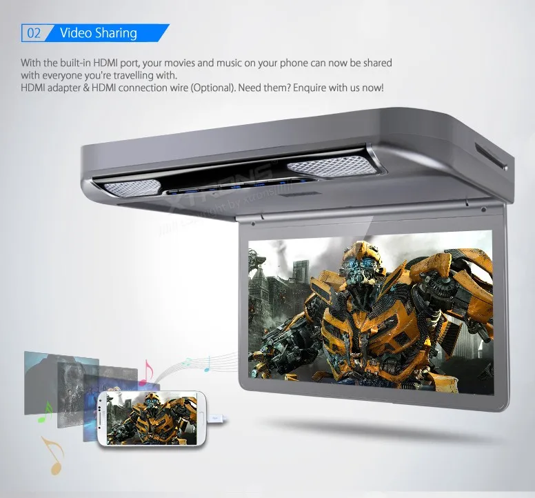 Clearance 13.3" Gray Color Flip Down Car DVD Car Roof DVD Roof Mount Car DVD with Built-in HDMI Input & 1920*1080 HD Resolution 11 Clearance 13.3" Gray Color Flip Down Car DVD Car Roof DVD Roof Mount Car DVD with Built-in HDMI Input & 1920*1080 HD Resolution 11