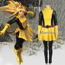 font b Marvel b font X Men Magik Cospaly Costume Comics Superhero Outfit Yellow Dress