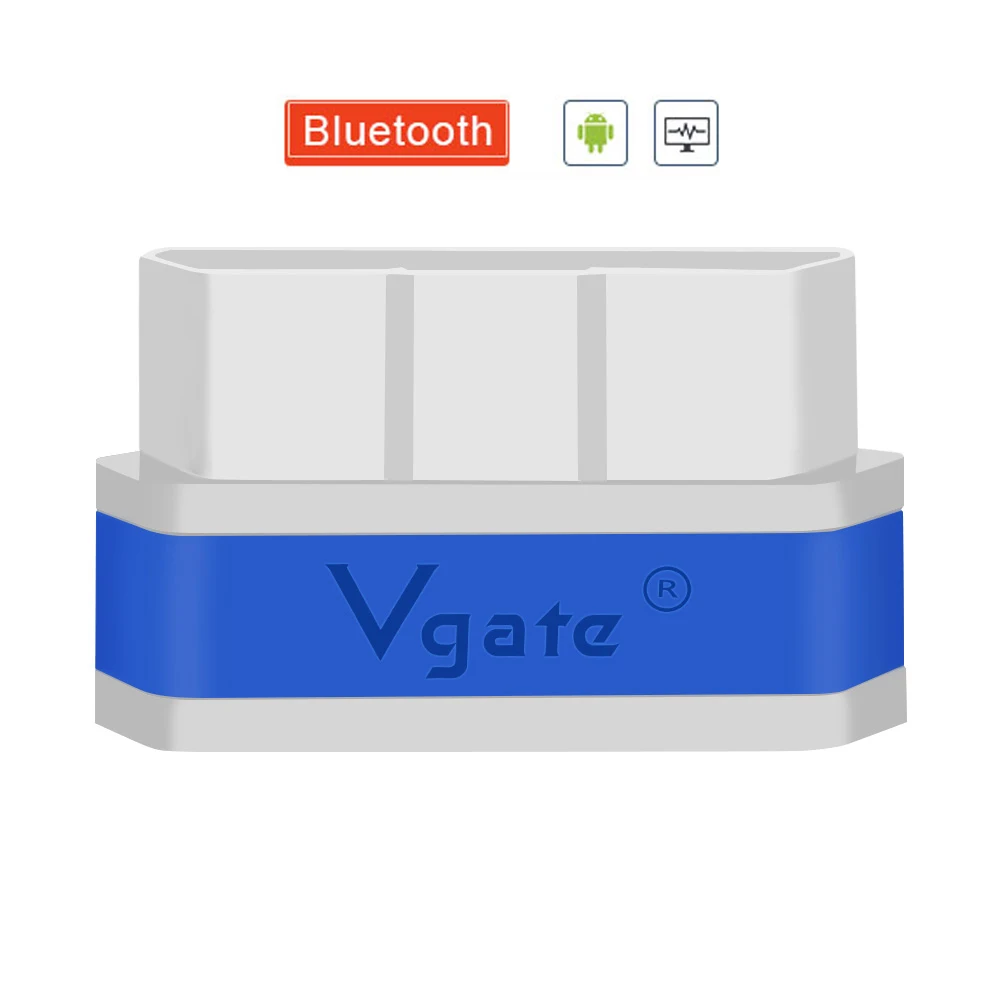 Vgate icar2 Bluetooth/Wifi OBD2 диагностический инструмент ELM327 V2.1 автомобильный диагностический сканер Mini elm 327 для IOS/PC/android - Цвет: White Blue-BT