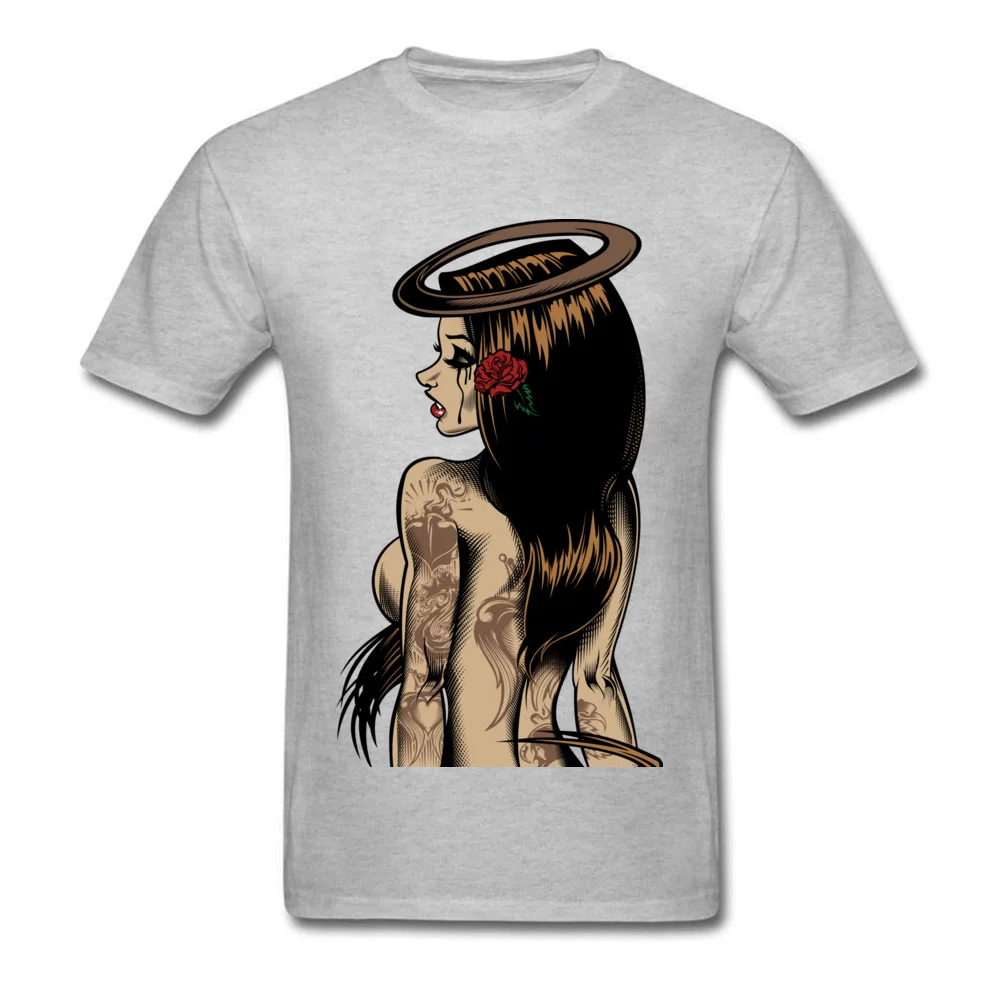 Laura [colored] 100% Cotton Top T-shirts for Men Short Sleeve Printed On Tees Brand New Summer Round Neck Sweatshirts Customized Laura [colored] grey