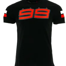 Jorge Lorenzo 99 большой логотип мужская футболка Мото Гонки летняя черная футболка