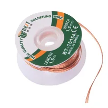 1,5 мм 1,5 м припой фитиль для удаления BGA Распайка оплетка припой для снятия фитиль провод для мобильного телефона Ремонт сварочных инструментов
