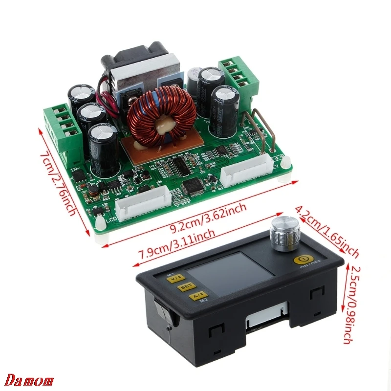 DPS3012 регулируемый Постоянное напряжение понижающий ЖК-модуль питания вольтметр