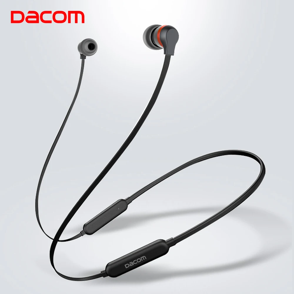 Kopen Dacom L06 Draadloze Koptelefoon Nekband Bluetooth Hoofdtelefoon Slanke Hoge Kwaliteit Bluetooth Headset met Handsfree voor iPhone Android