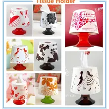 Креативный предмет домашнего обихода в форме лампы круглая туба для бумажных полотенец коробки ткани разноцветные на выбор