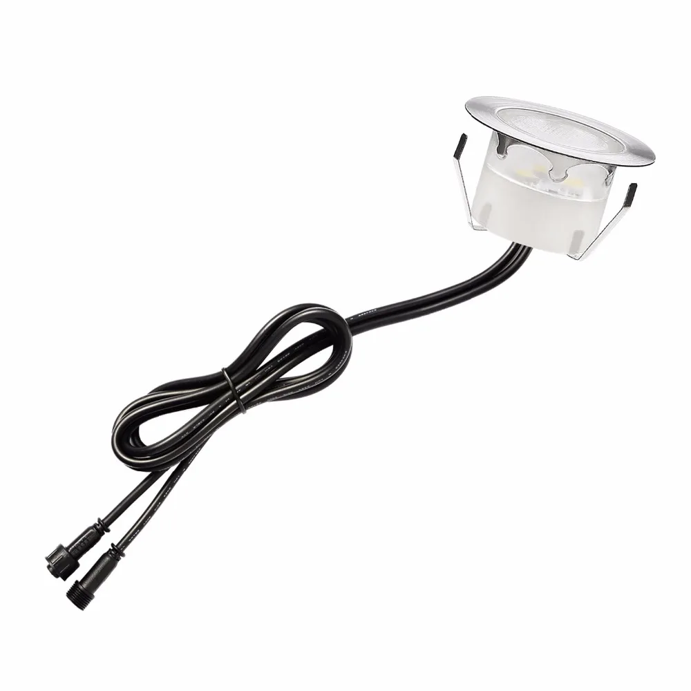 QACA Outdoor Deck Lights In Ground LED Lamps for Walkway, Garden Yard, Driveway, Pool Area, Paths B109