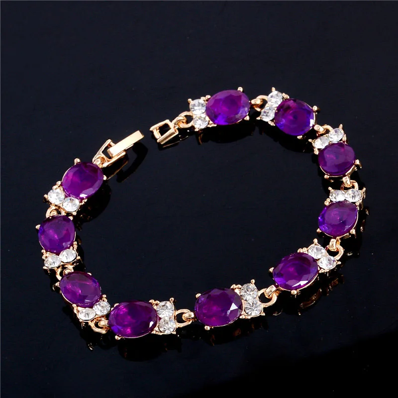 MISANANRYNE женский золотой цвет многоцветный красивый австрийский кристалл модный браслет из цепочки ювелирные изделия хорошая