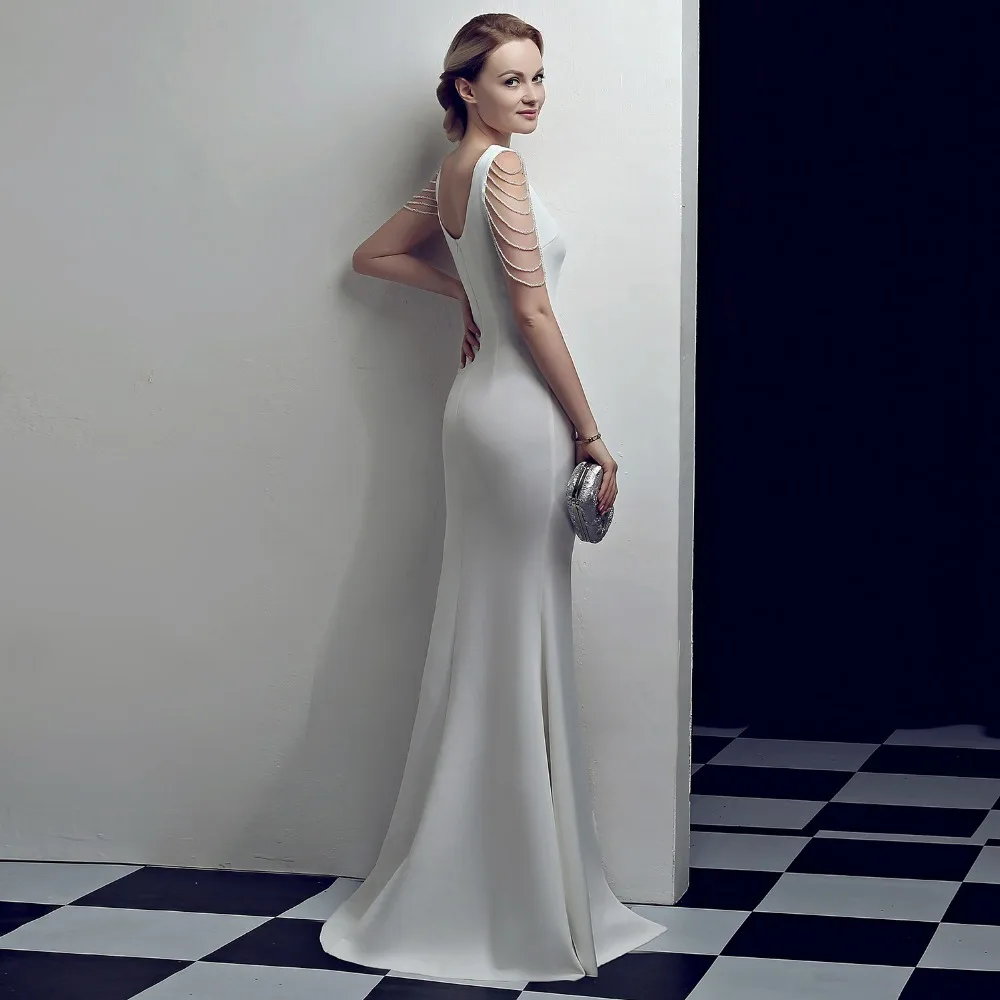 Plus Size Robe Rushed Sexy Slim Party Gown Summer Dress 2018  Sexy Fish Tail Dress Nobler's Annual Meeting Long Dress (44)