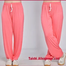 Тайцзи штаны кунг-фу боевое искусство штаны для йоги Модальная ткань черный розовый красный синий фиолетовый черный белый шесть цветов