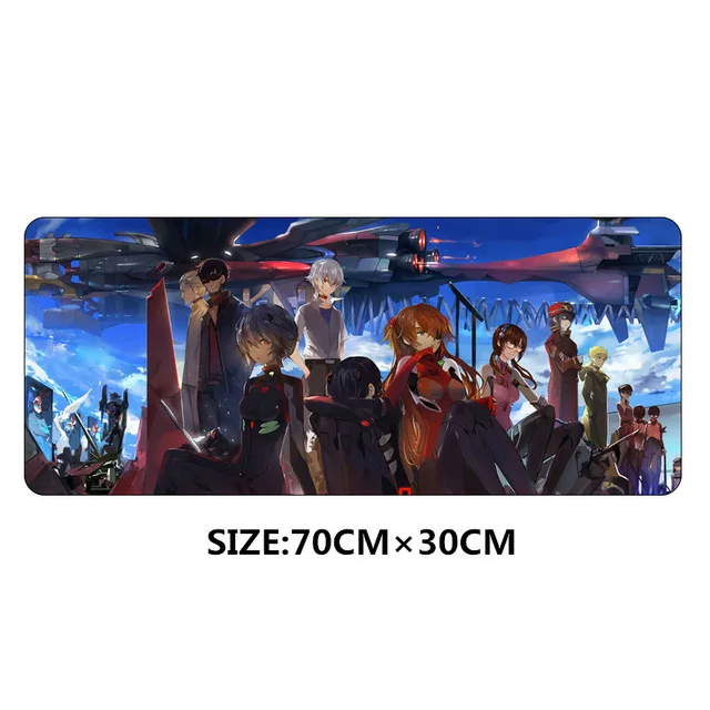 FFFAS 70x30 см evangelion Коврик для мыши лучший геймер игровой Большой Прохладный Коврик для мыши Япония Аниме Мода ноутбук коврик для ПК коврики для мыши - Цвет: 2