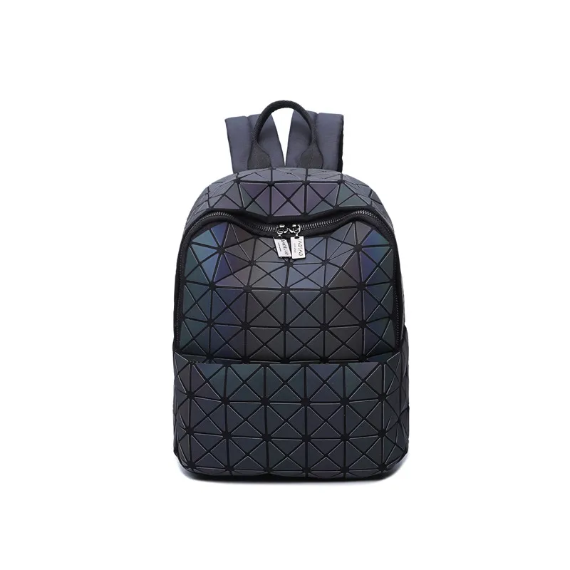 Mochila luminosa para mujer bolso de hombro geométrico bolso escolar para estudiante mochila holograma mochila holográfica holográficas