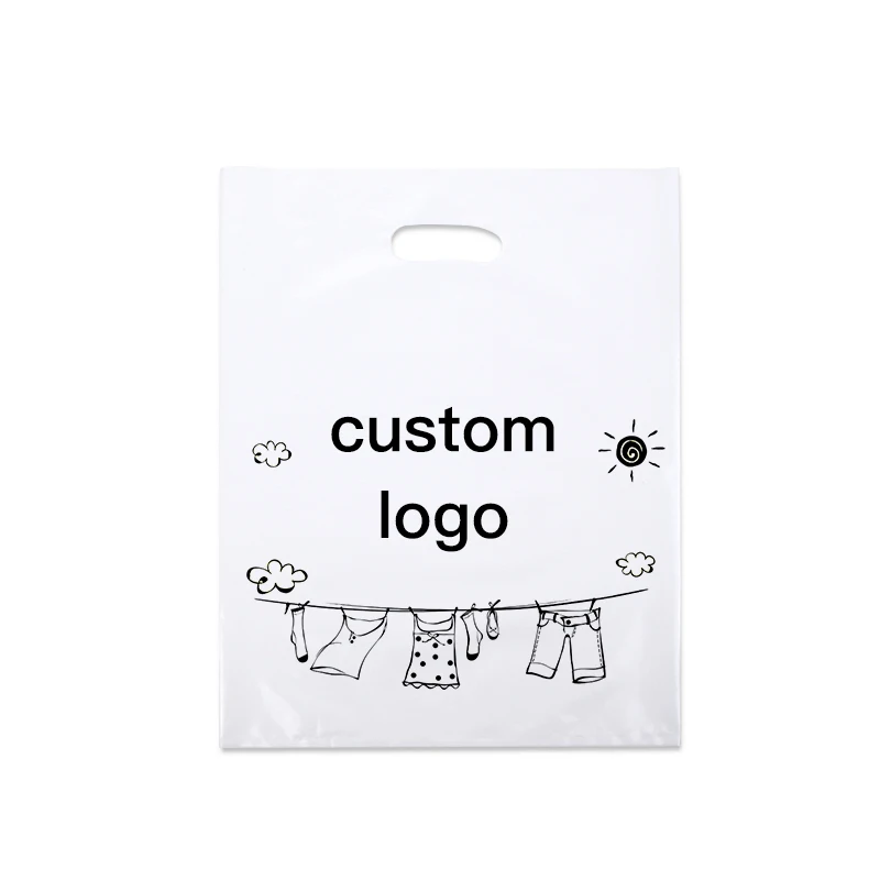 200 stks Custom Logo Plastic Boodschappentassen met Handvat, plastic sieraden pouch Verpakking Gift Carrier Zakken handvat kleding tassen 200 stks Custom Logo Plastic Boodschappentassen met Handvat, plastic sieraden pouch Verpakking Gift Carrier Zakken handvat kleding tassen