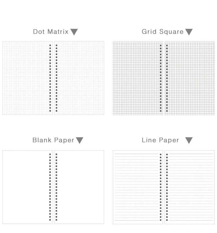 MUJI стиль A5 B5 точечная сетка пустая спираль блокнот бумага для заметок альбом для путешествий дневник filofax планировщик bullet agenda