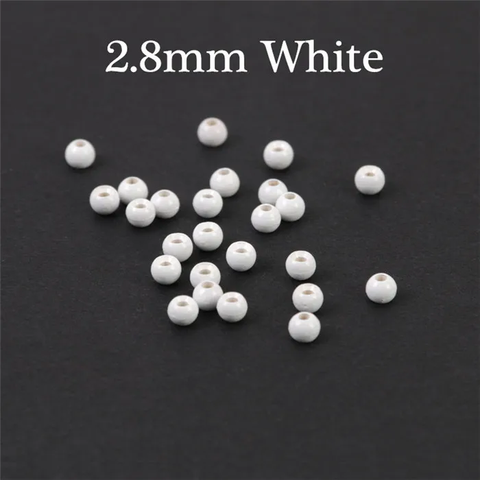 Maximumcatch 25 шт./лот 2,0-4,6 мм окрашенный вольфрамовый мухобойка Нимфа мяч бисер мухобойка материал - Цвет: 2.8mm White