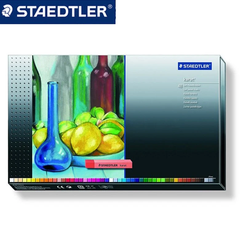 STAEDTLER 2430 C48 карат 48 цветной мел Набор круглых Форма 65x10 мм масляная пастель для художника студентов чертежная ручка школьные канцелярские принадлежности