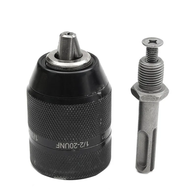 

Metal Sleeve 1/2"-20UNF 2-13MM 1/16-1/2 Drill Chuck Keyless Drilling Adapter Converter SDS Adaptor Hardware Tool Accessories