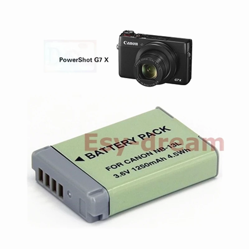 NB 13L NB13L 13L Camera Battery For Canon PowerShot G7X G7 X Mark II