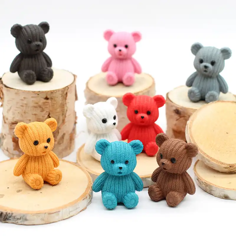 miniature teddy bear figurines