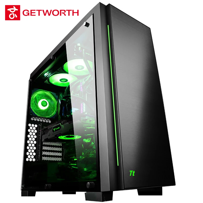 GETWORTH R34 High End Gaming Computer Intel I9 9900K Desktop 2080Ti Water Cooling 1TB SSD 1TB HDD