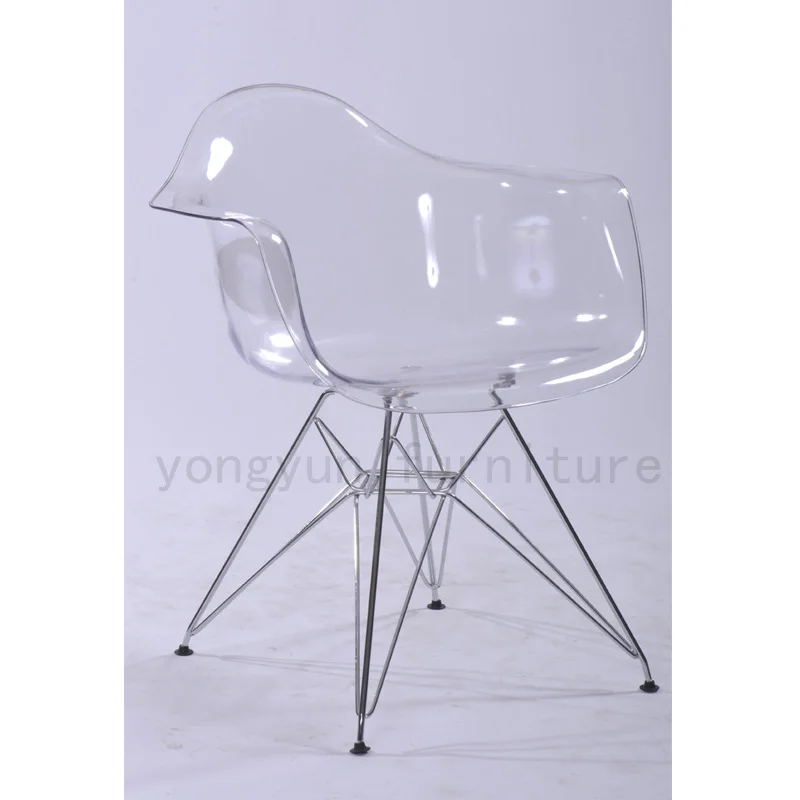 Top Living Room Furniture for Home Table Casual Plastic dining chairs negotiation table and contracted transparent leisure chairs 0
