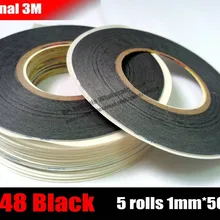 5 рулонов(1 мм* 50 м) super slim 3M9448 Черный Двухсторонняя клейкая Клейкие ленты Стикеры для мобильного телефона ЖК-дисплей Дисплей Сенсорный экран Панель прикрепить