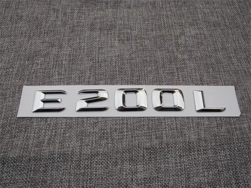 Хром ABS Пластик багажник автомобиля сзади письма знак герба наклейки Стикеры для Mercedes Benz E Class e200l