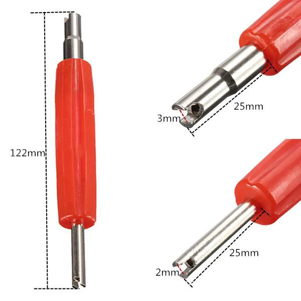 New Auto Car Motorcycle Tyre Tire Double Valve Screwdriver Core Remover