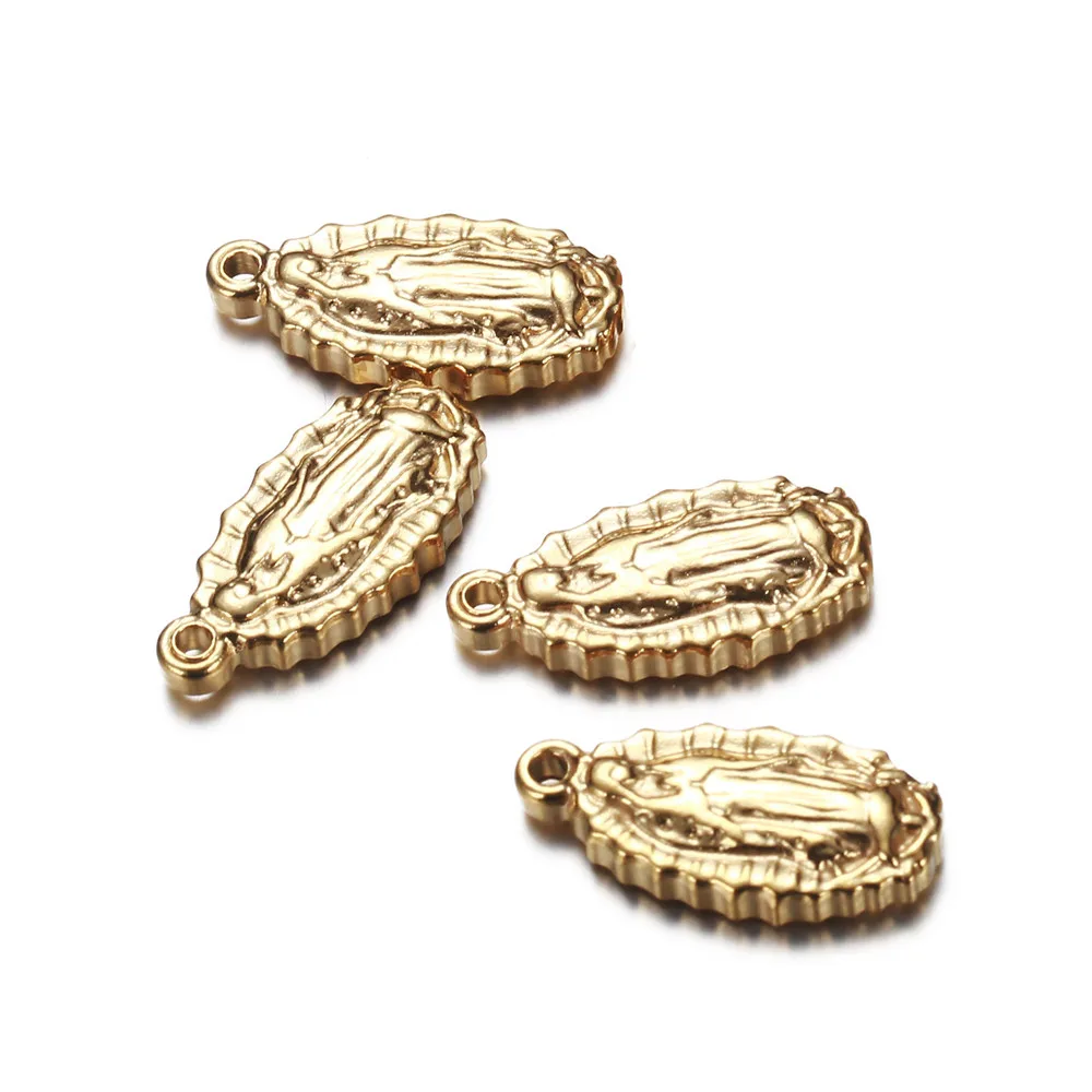 5PCS 9x18mm Wholesale Stainless Steel Christ Catholic Holy Jesus