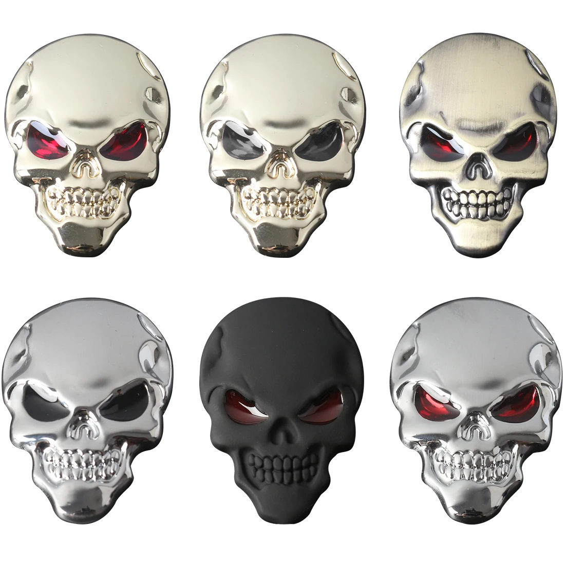 

Dewtreetali 2018 new car sign car decoration accessories 3D Metal Skull Car Stickers beautiful motorcycle truck emblem Decals