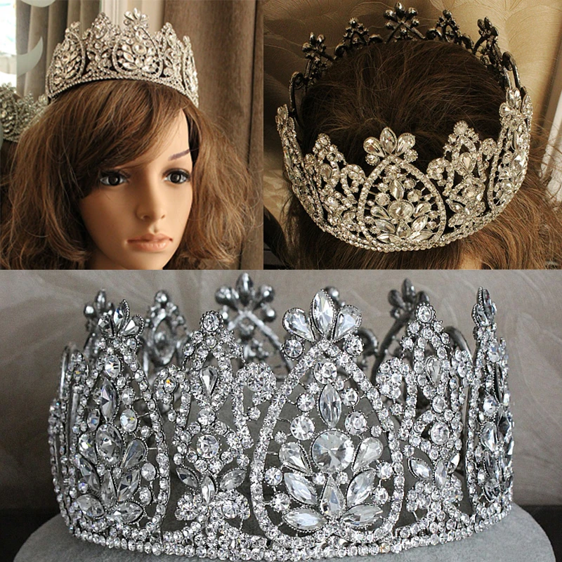 Buy Huge Queen Princess Tiara Crowns Austrian Crystal Crystal Tiara Quinceanera