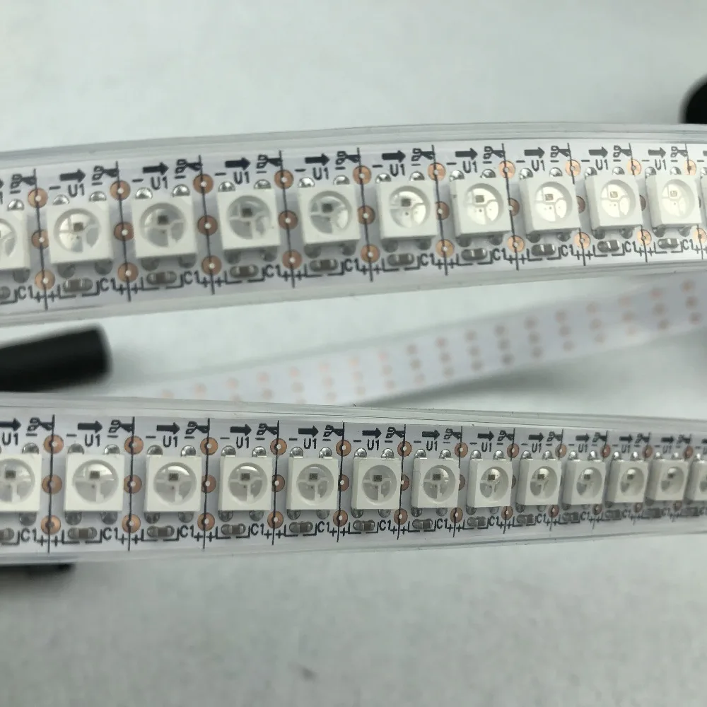 Адресуемая 1 м 144 светодиодный s/m DC5V WS2812B Пиксельная лента водонепроницаемый в